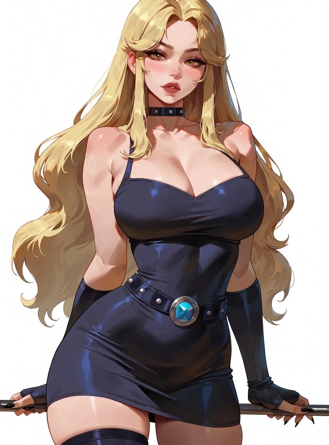 Preparing for a blowjob